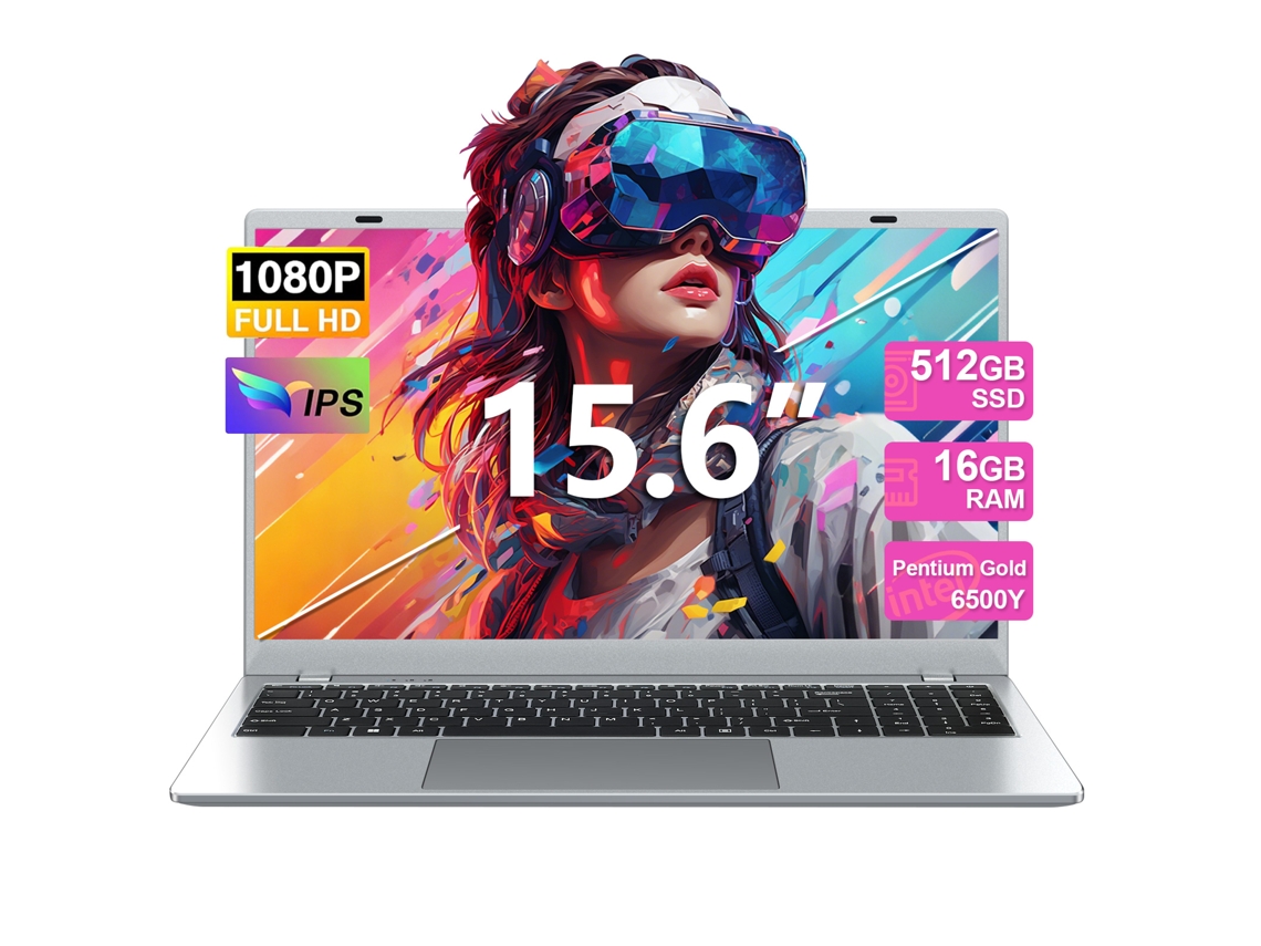 Portátil Vanwin 15.6, 16 Gb De Ram De 512 Gb Ssd, Processador Intel® Pentium® Gold 6500y Processor, Windows 11 Pro, 5000 Mah Wifi 5 .