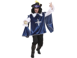 Disfraz de Mosquetero azul y blanco para hombre