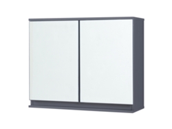 Armario con espejo Overath de 2 puertas, 60 x 20 x 50 cm, gris. [EN.CASA]