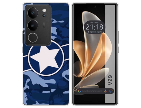 Funda Diseño Camuflaje para Vivo V29 5G TUMUNDOSMARTPHONE Silicona Multicolor