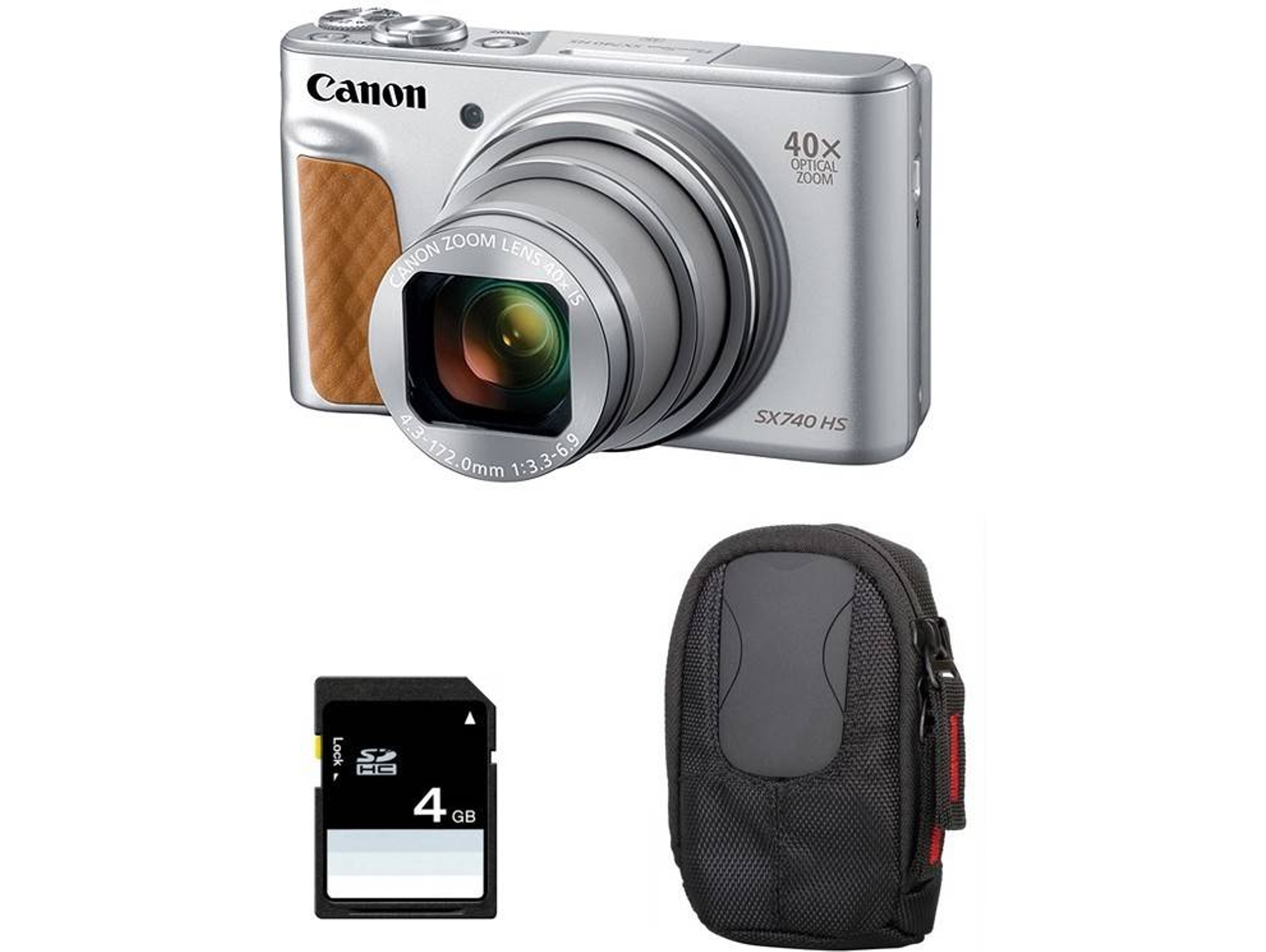 Kit Cámara Compacta CANON Powershot SX740 HS + Bolsa SD 4 Go
