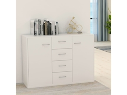 Aparador De Madera Contrachapada Blanco 88x30x65 Cm