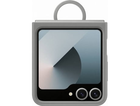 Funda SAMSUNG Galaxy Z Flip 6 de Silicona con Anillo (Gris)