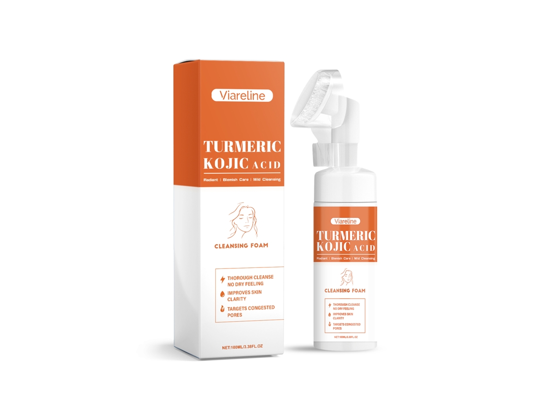 Gel limpiador en mousse con cúrcuma y ácido kójico