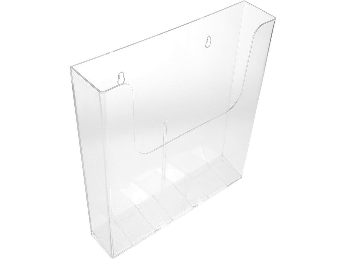 Organizador De Archivos De Pared De Acrílico A4 En Acrílico Transparente Con Fijación Magnética Y Mediante Tornillos.