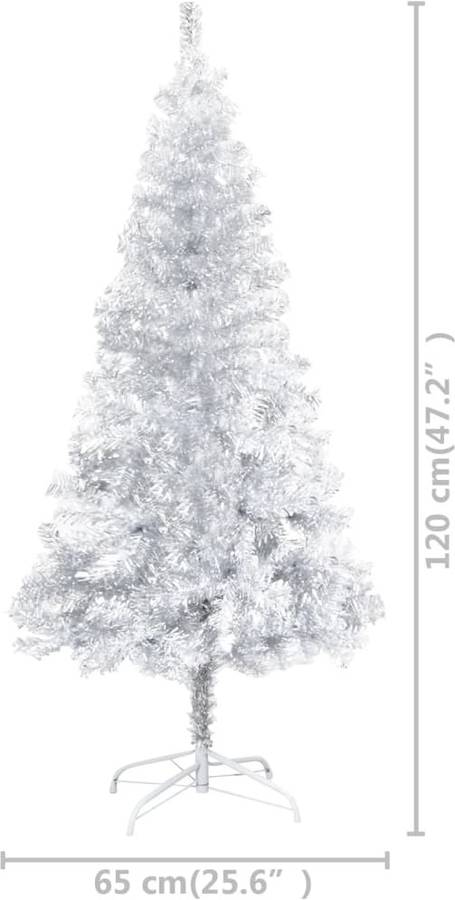Árbol de Navidad VIDAXL con Soporte (Blanco - 65x120 cm)