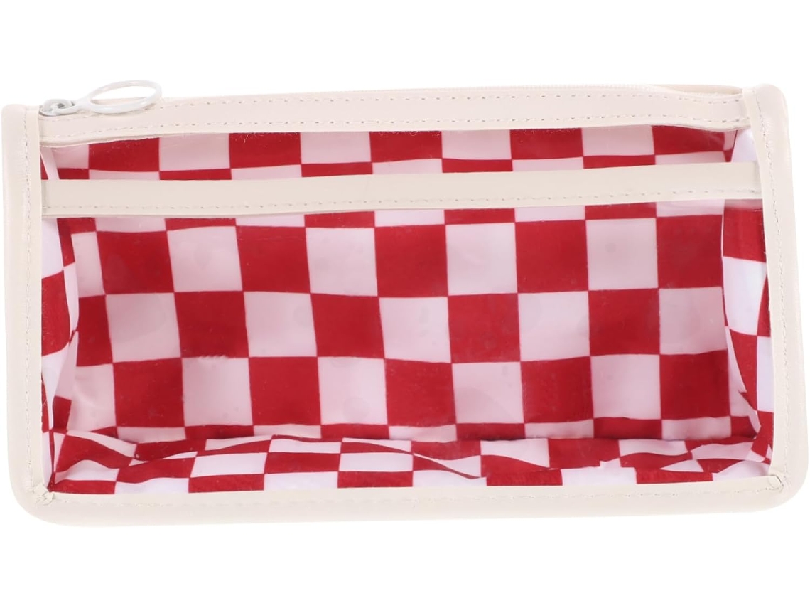 Estuche grande para lápices, bolígrafos y accesorios de papelería, con diseño decorativo.