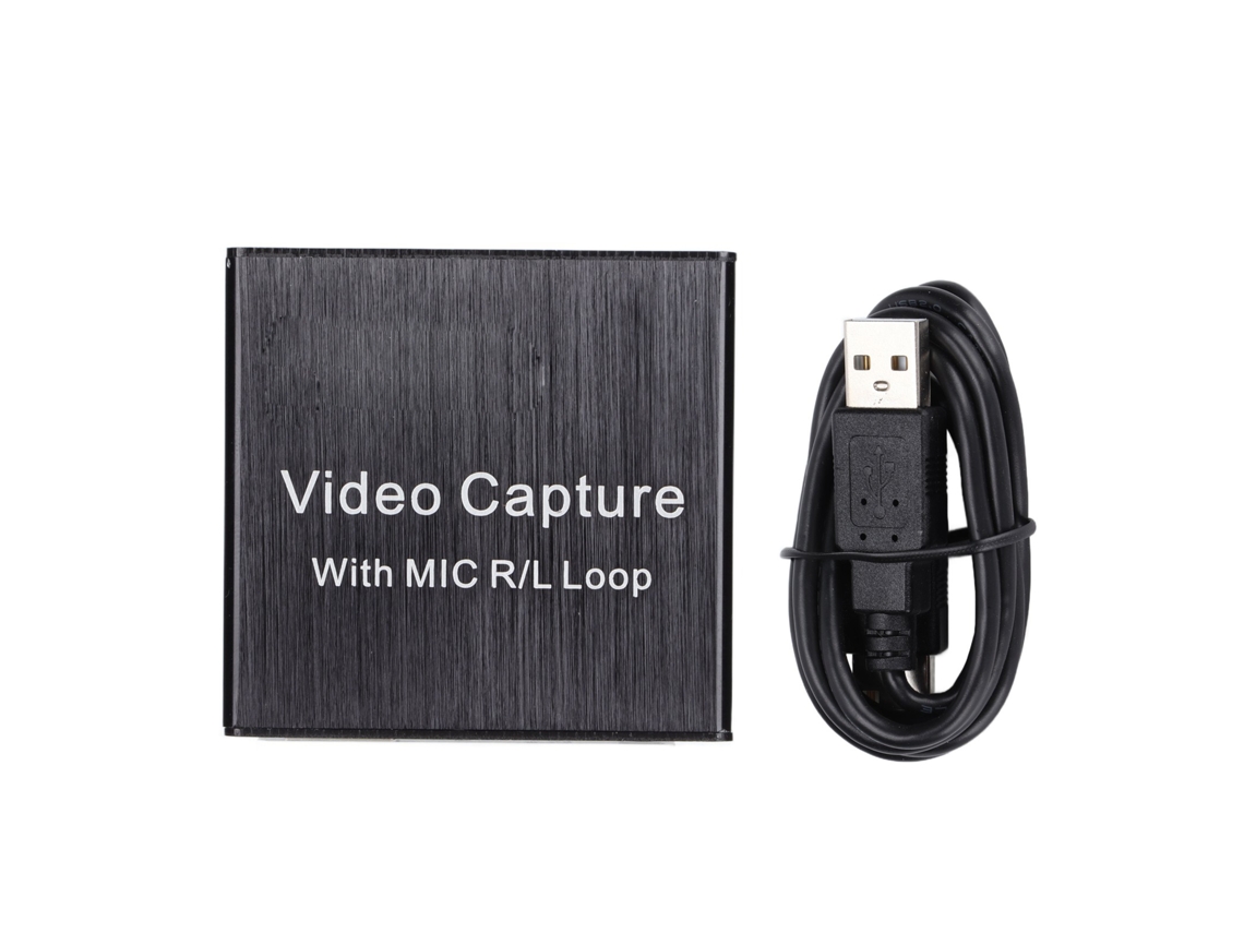 Placa De Captura De Áudio E Vídeo Usb 4k Hd 1080p 60fps Com Mic Ay103mic Para Games Transmissão Ao Vivo