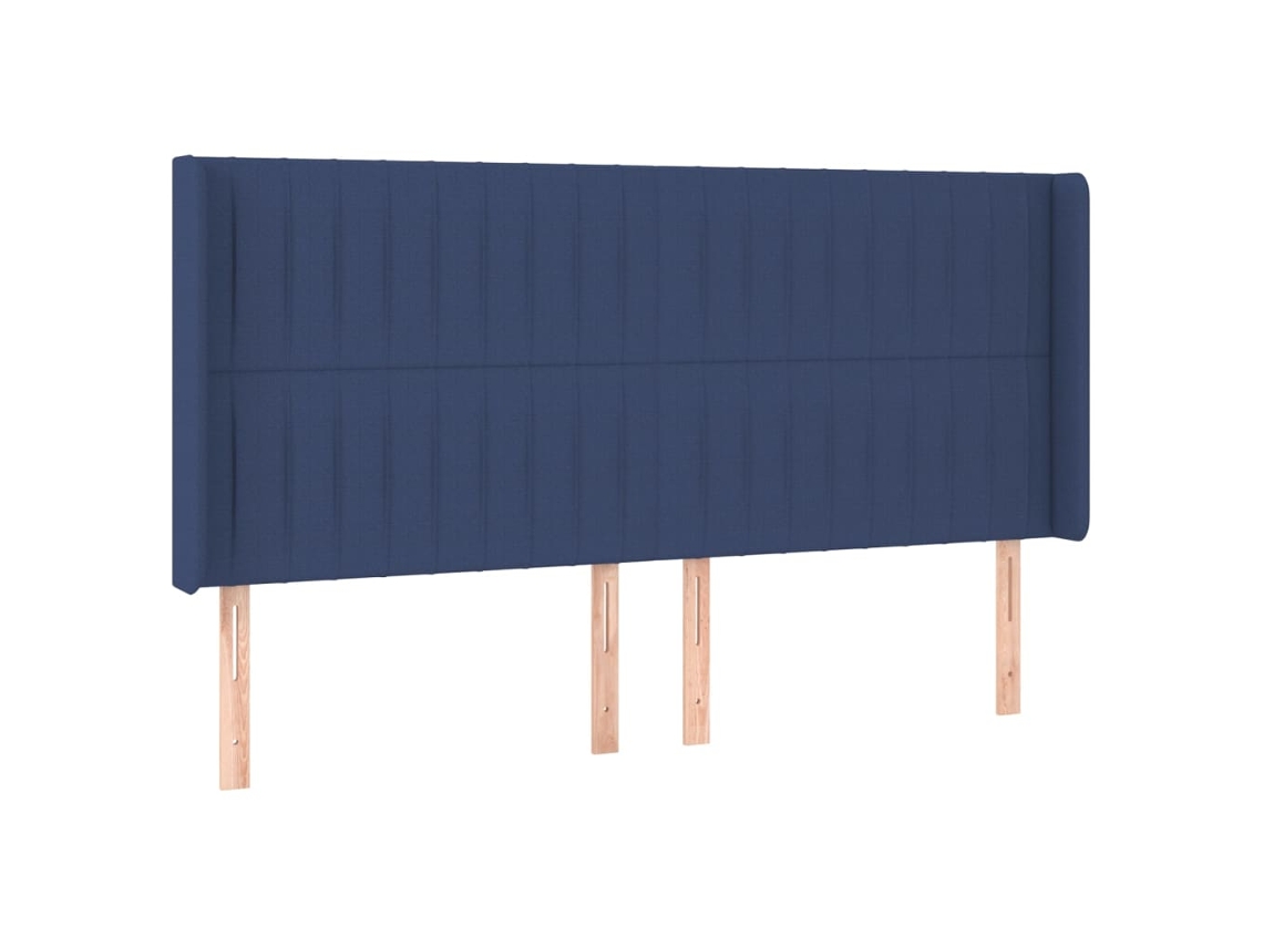 Maison Exclusive - Cabecero Con Orejas De Tela Azul 163x16x118/128 Cm