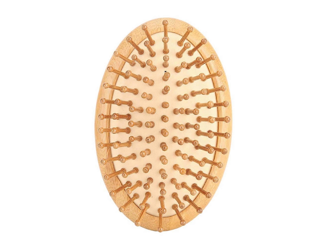 Peine de masaje de madera sin mango para el cuidado del cuero cabelludo, para cabello liso y rizado. Tienda Jinyubo