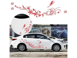 1 Paquete De Pegatinas Autoadhesivas De Vinilo Con Diseño Floral De Libélula Y Ratán Para El Lateral Del Camión.