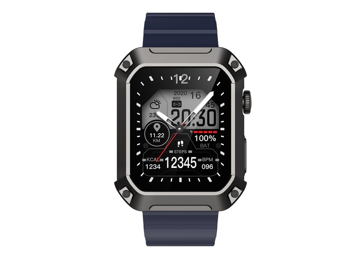 Reloj inteligente Bluetooth con pantalla TFT de 1,85", monitor de frecuencia cardíaca y presión arterial, batería de 450 mAh