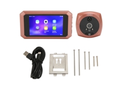 Campainha Inteligente Com Visão Noturna 3.97 Polegadas 2mp 1080p Sensor Corporal Video Campainha Ouro