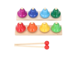 -campanas De Mesa Para Niños 8 Notas Instrumento De Percusión Musical Con Mazos De Madera Juguete Educativo Colorido