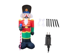 Muñeco inflable de Papá Noel soldado para uso en interiores y exteriores, 220-240V