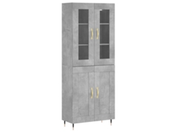 Maison Exclusive - Aparador Alto Madera Contrachapada Gris Hormigón 69,5x34x180 Cm