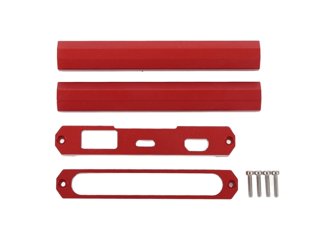 Base Para Mando A Distancia Nb4, Acero Y Aluminio, Marco Protector De Metal, Color Rojo.