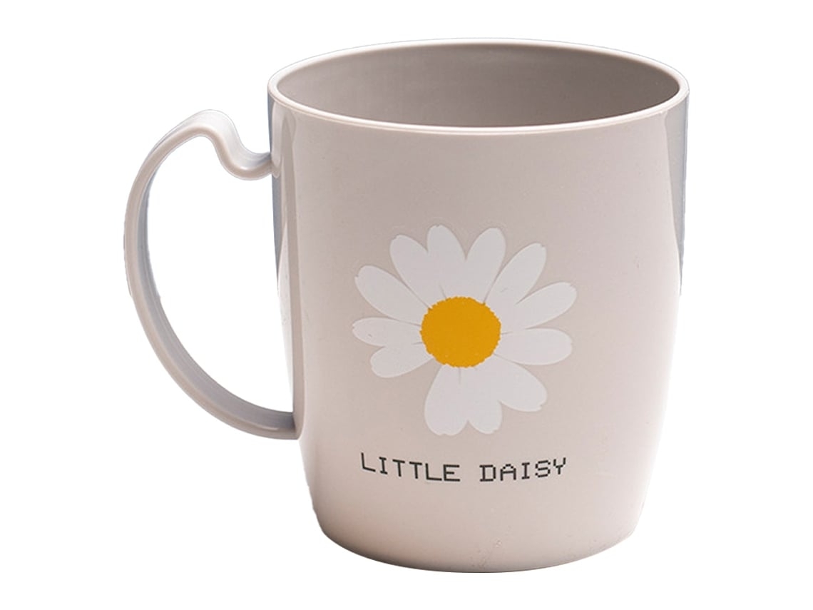 Vaso Para Enjuague Bucal, Diseño Floral Sencillo, Vaso Doble De Plástico, 1 Juego.