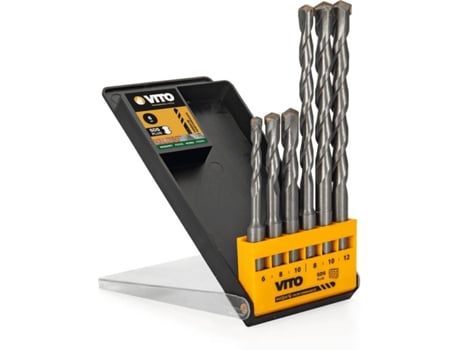 Conjunto de 6 Brocas VITO Sds-Plus (6, 8, 10X110mm + 8, 10, 12X160M)