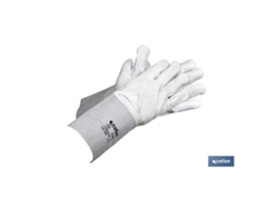 Guante vacuno c/manguito 13cms t-9   caja 6 unid.