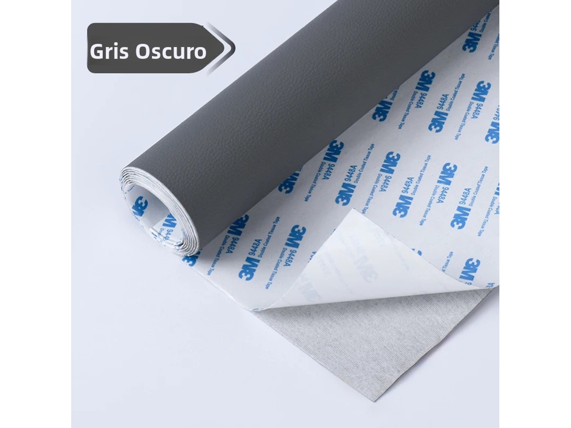 Cinta Autoadhesiva Para Reparación De Cuero (gris), 40 X 200 Cm. Cinta De Vinilo Grande Para Reparación.