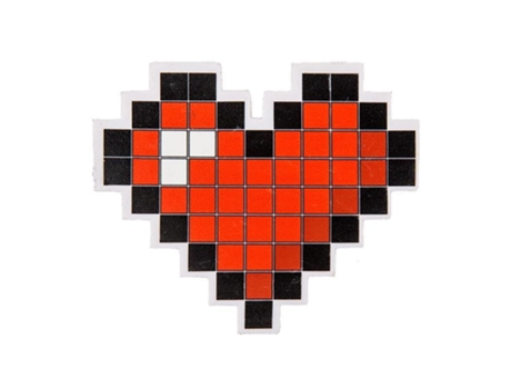 Borrador del corazón de píxeles gigantes