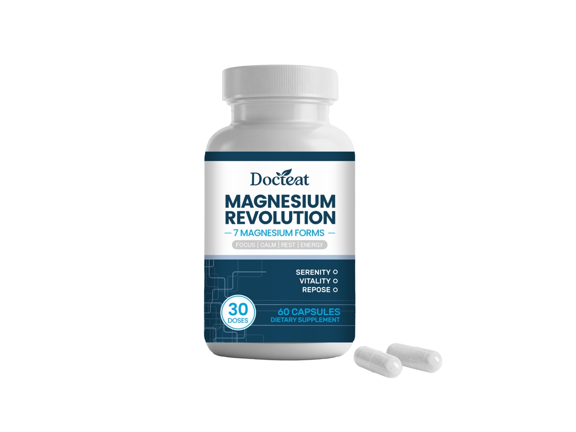 Cápsulas de suplemento de magnesio multidimensional
