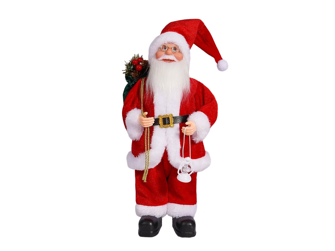 Muñeco De Papá Noel De 30 Cm (12 Pulgadas) De Pie, Ideal Para La Decoración Navideña Del Hogar.