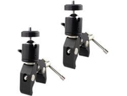 2x Cabezal De Bola Dslr Montaje De Zapata Abrazadera De Cámara 1/4 Pulgada -20 Adaptador De Trípode Caliente Y Frío Súper