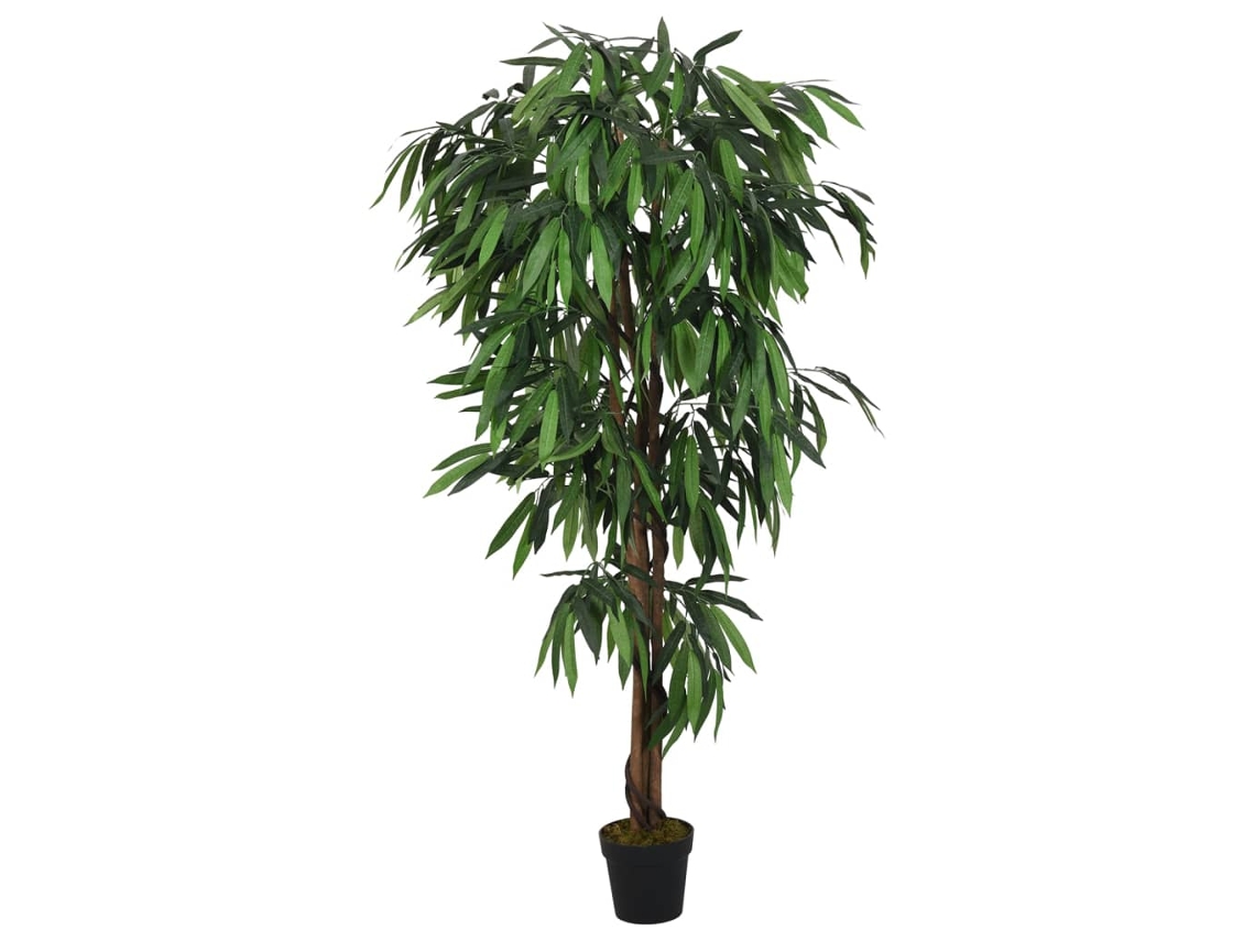 Árbol de mango artificial de 450 hojas, 120 cm, verde, DKD HOME DECOR