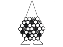 Soporte De Pared Para Joyas Con Forma De Panal De Abeja Negro - Organizador De Pared