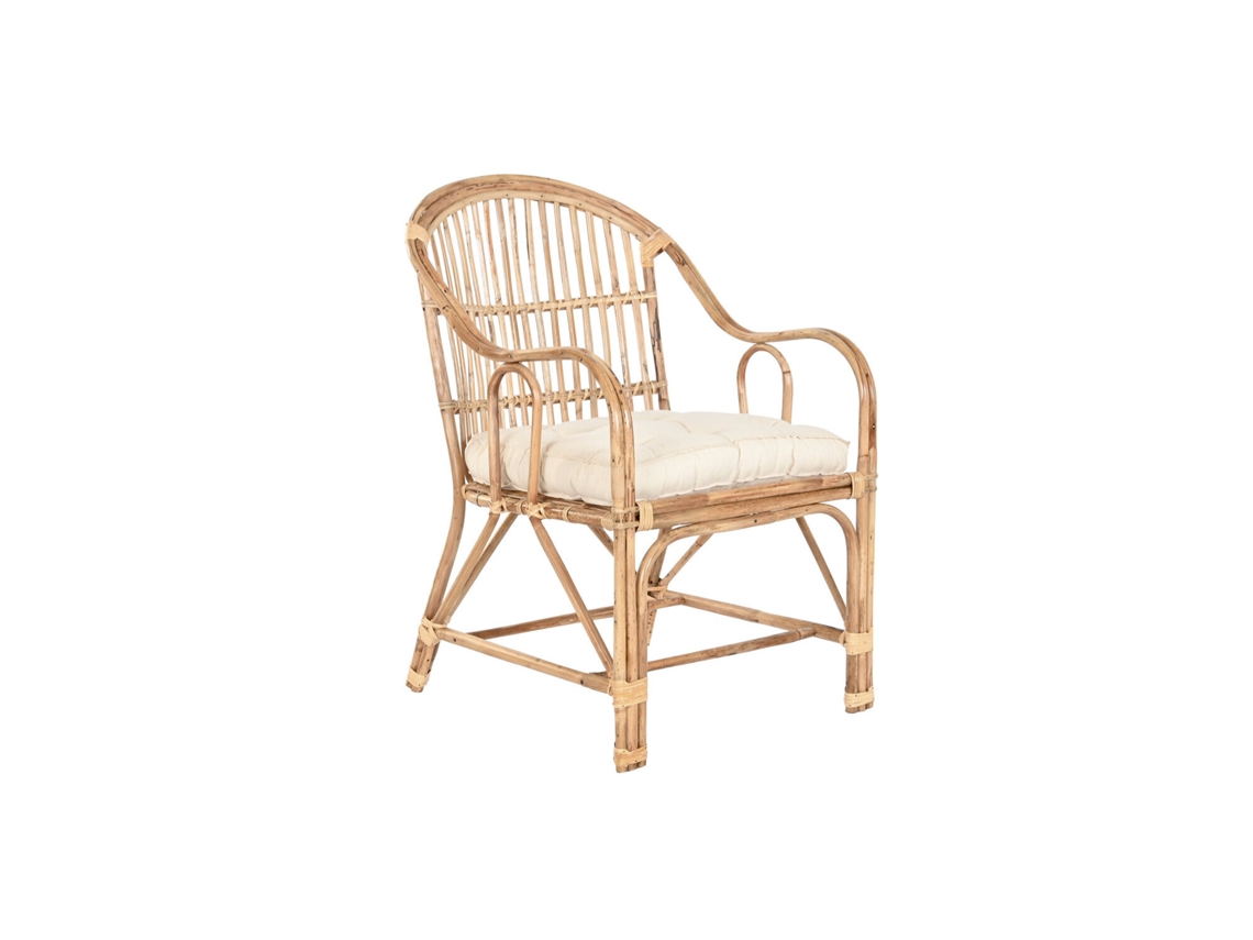 Silla Bambú Ratán Natural 56,5x58x85cm