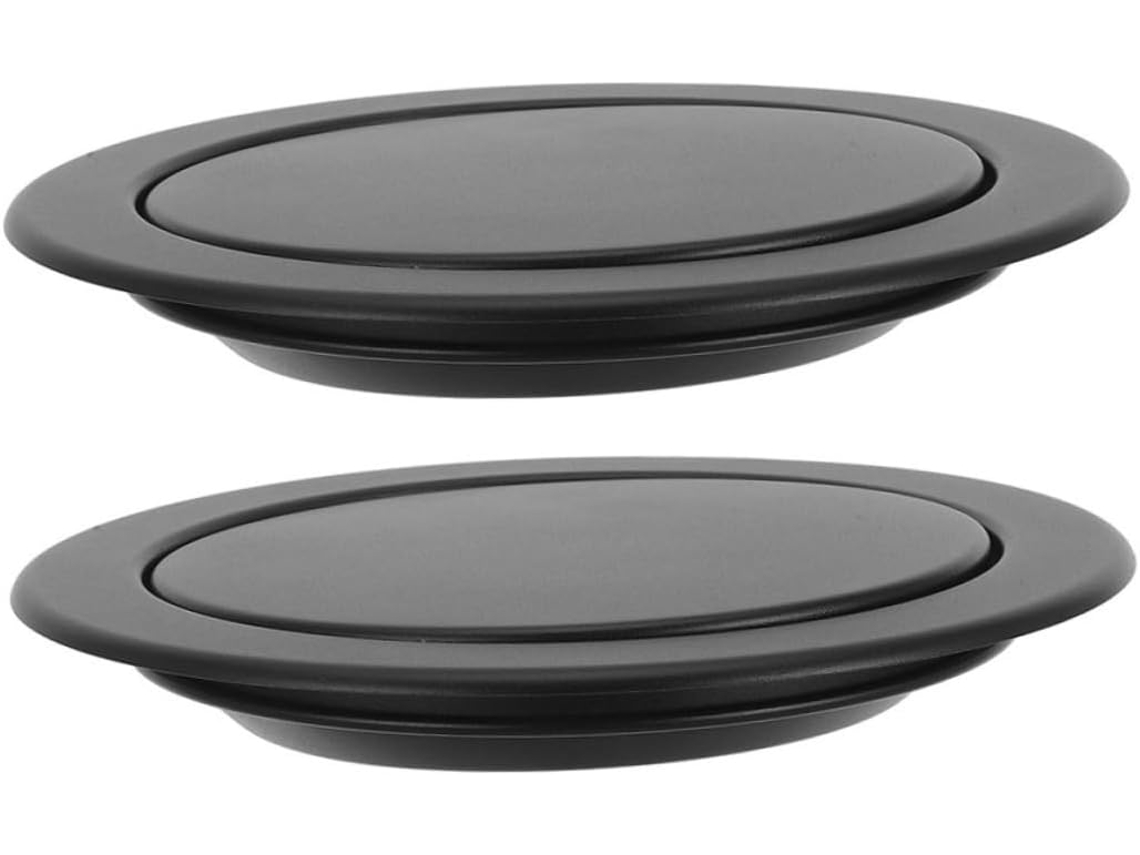 Tapa De Cubo De Basura De Acero Inoxidable De 2 Piezas Con Cierre Abatible Y Solapa Para Cubo De Basura De Cocina Empotrado