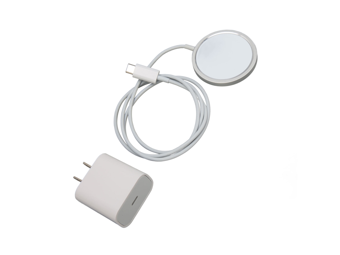 Base Pad De Carregamento Sem Fio Rápido 15w Usb C Magnético Para Iphone 12 13 14 Pro Max E Fones De Ouvido Ios