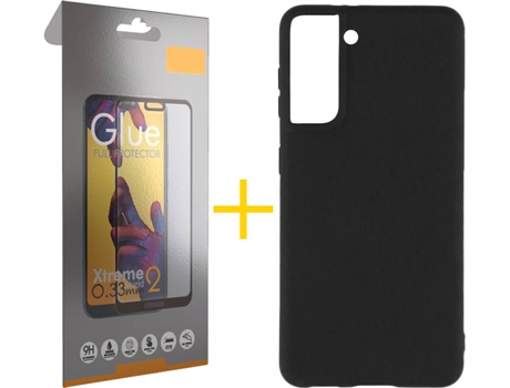 Kit Funda + Protector de Pantalla Samsung Galaxy S21 + Plus SKYHE Full (Negro)