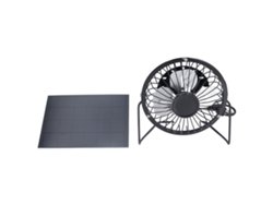Ventilador solar portátil con USB, panel de polisilicio, 3W 6V