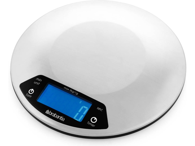 Báscula de Cocina BRABANTIA 480560 (1,1 kg - 20 x 20 x 2,4 cm)