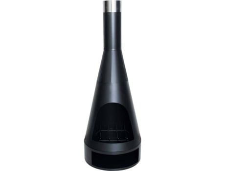 RedFire Chimenea Kingston de acero negro mate 43x120 cm