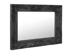 Espejo de pared estilo barroco 50x40 cm Negro HARLANV1