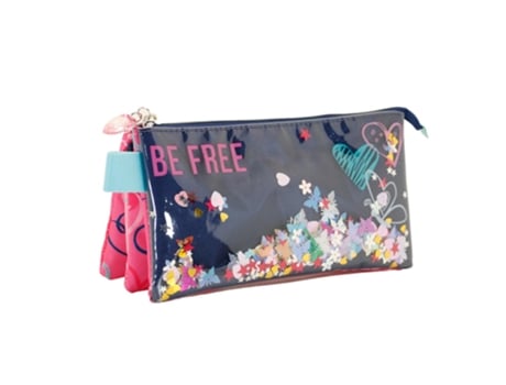 Oh My Pop! Be Free Estuche Portatodo Triple Glitter, Rosa