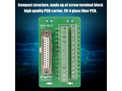 Módulo de interfaz DB25 2026 con riel DIN, placa de desconexión con terminales (conector hembra)