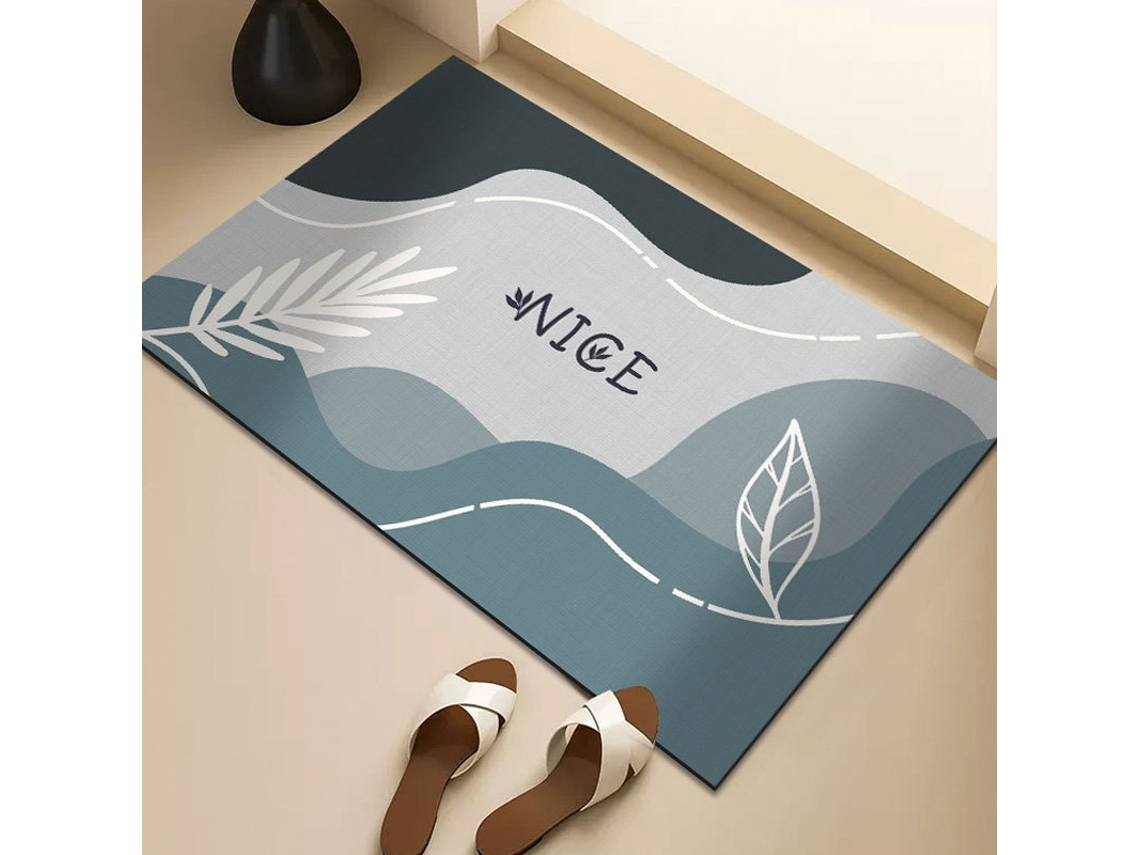 Alfombra de Baño LUUCOZK Antideslizantes Decoración Baño Secado Rápido Poliéster Multicolor (50x80cm)
