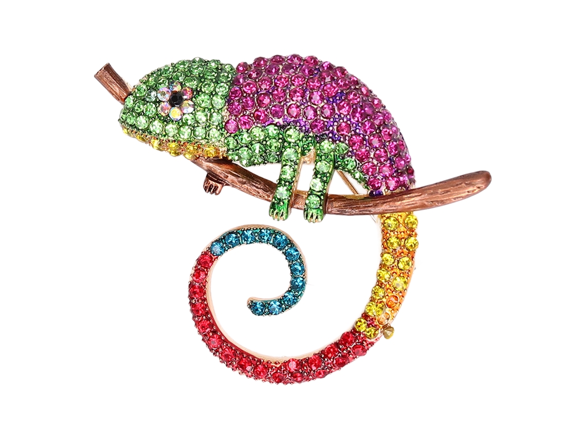 Broche De Lagarto De Diseño Moderno Con Diamantes De Imitación, Ligero, Accesorio De Joyería Rosa Para Mujer.