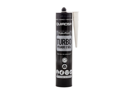 Adhesivo Elastico QUIADSA Blanco 290Ml Fijaplus Turbo 3Seg Especial Madera QUIADSA
