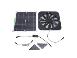 Extractor solar de 100 W y 13,5 pulgadas, con panel solar para perros, gallineros, invernaderos y autocaravanas.