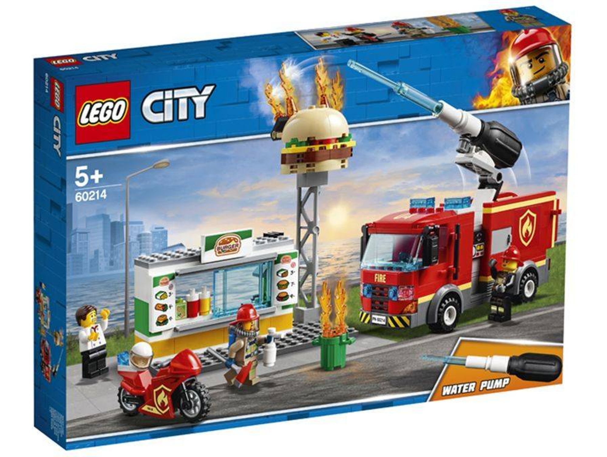 LEGO City: Combate ao Fogo no Bar de Hambúrgueres - 60214 (Idade mínima: 5 - 327 Peças)