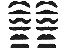 Juego De 12 Barbas Postizas Autoadhesivas Para Disfraces Con Estilos Surtidos.
