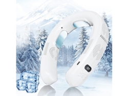 Ventilador de cuello portátil de 6000 mAh, 5 turbos, 3 placas, color blanco Lalamoli