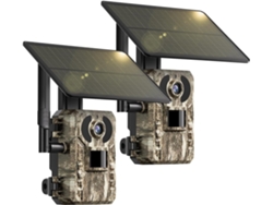 Cámaras de rastreo celulares con transmisión en vivo, tarjeta SIM 4G LTE integrada, juego con energía solar, paquete de 2 Jytgalx (verde)