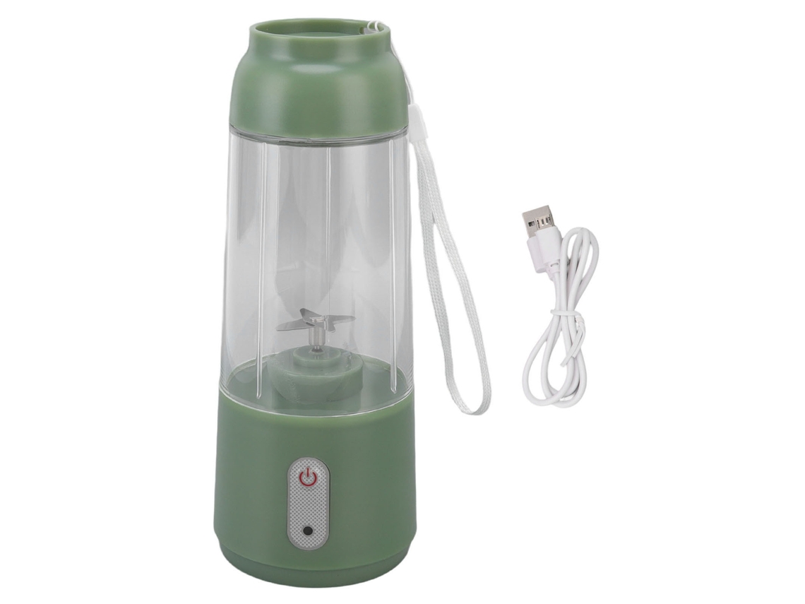 Licuadora personal de 300ml con cuchilla de acero inoxidable, carga USB, inalámbrica, portátil para batidos y smoothies.